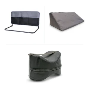 Grade de proteção para cama, almofada de posicionamento lateral e almofada de joelho, itens do Kit Quarto Protegido da Longev Move